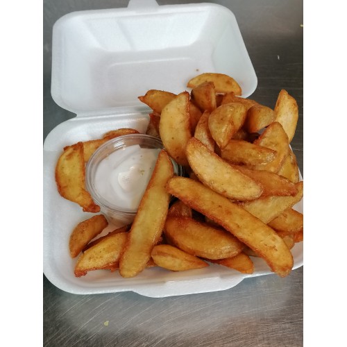 Potato Wedges & Garlic Sauce